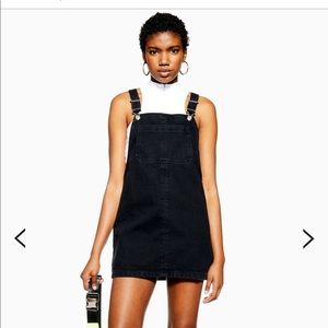 TOPSHOP Bib Pocket Pinafore Dress, denim jumper
